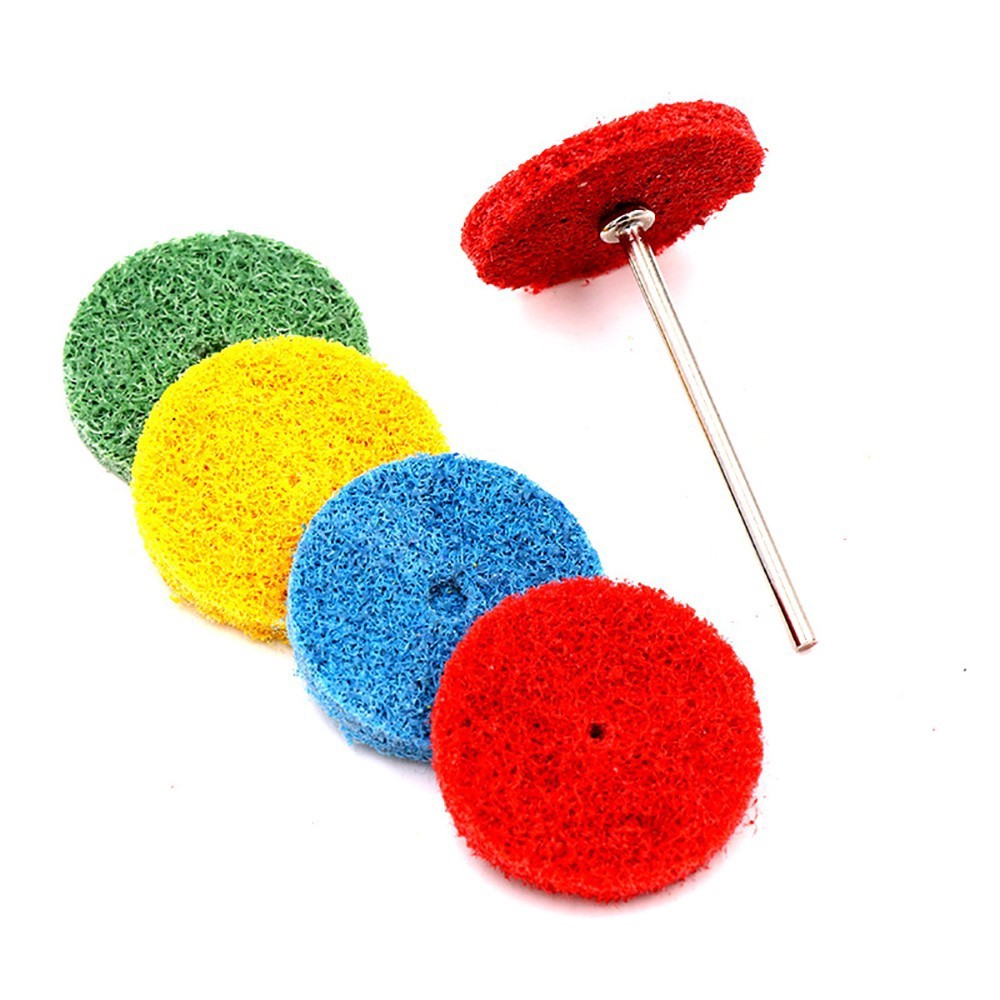 28mm Nylon Fiber Polishing Wheel Abrasive Disc Pads For Rotary Tool 150-600 Grit