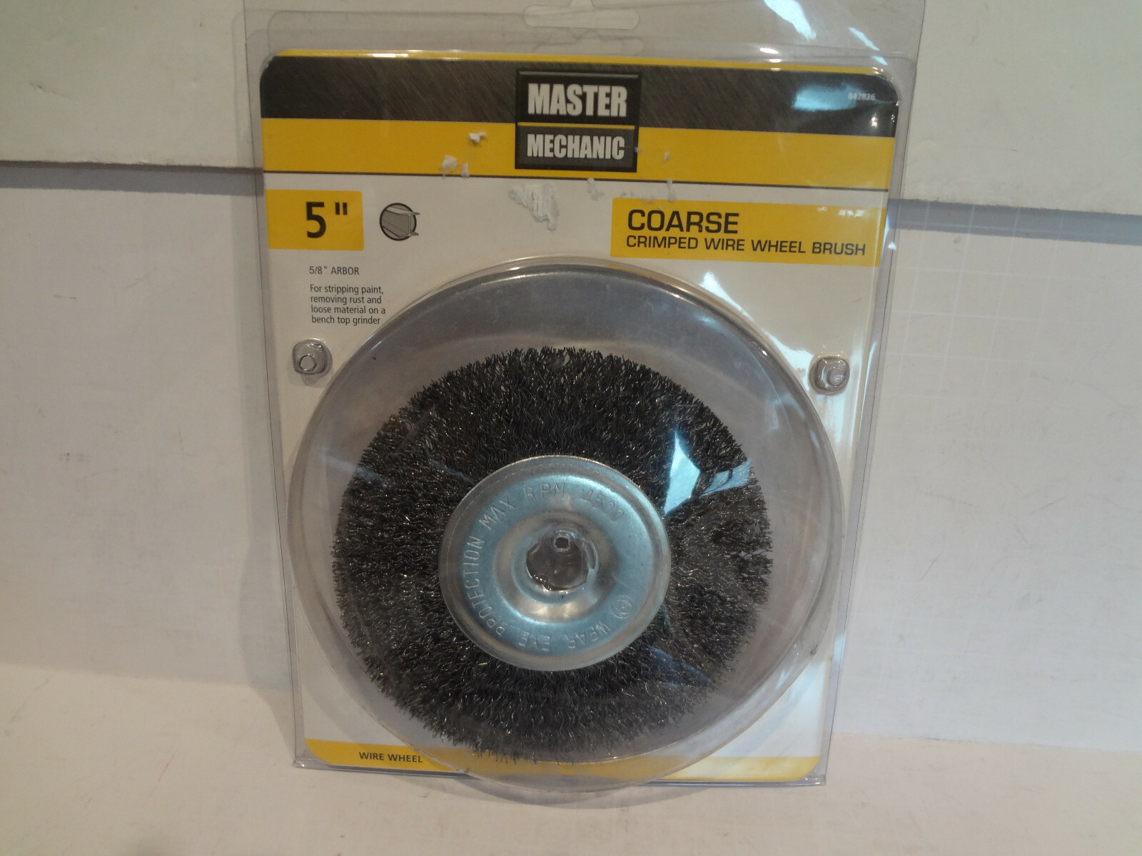 Master Mechanic 5″ COARSE Crimped Wire Wheel Brush #842826