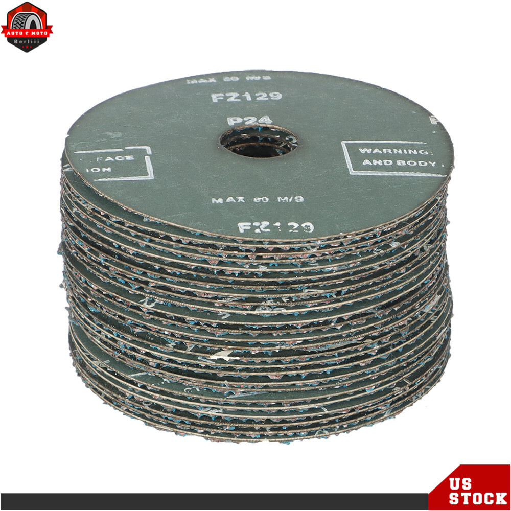 25Pack 24 Grit & 36 Grit Zirconia Resin Fiber Disc Grinding And Sanding Discs