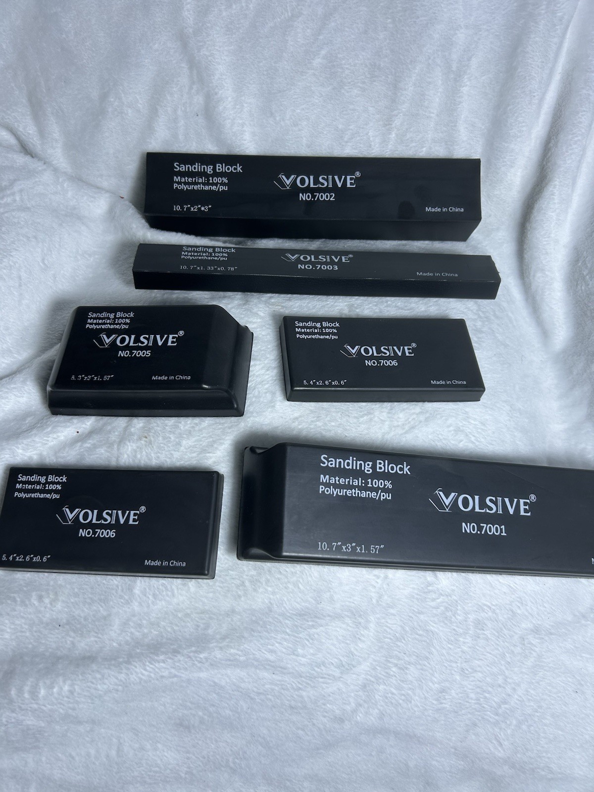 VOLSIVE 6pcs Hand Sanding Block Set for Auto Paint Body Work Grinding Polishing