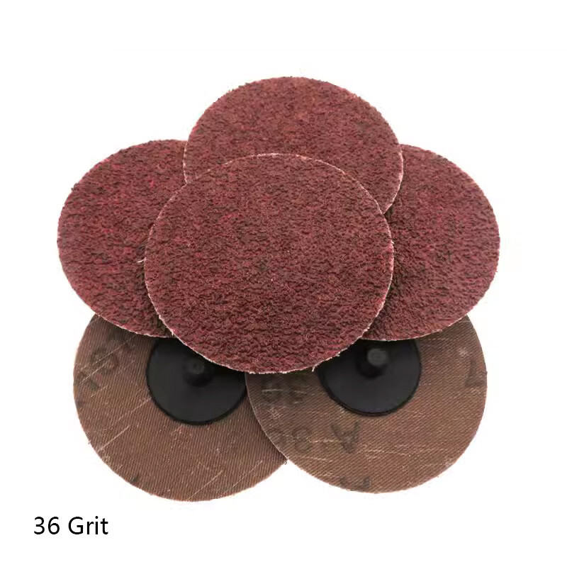 75mm 3″ Type R Sanding Disc Roll Lock Abrasive Grinding Pad Sandpaper 36-120Grit