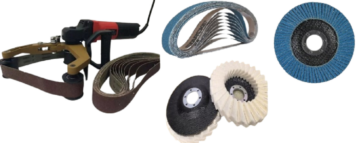 5/8″-11 Pipe Tube Polisher 1000W Variable Speed Metal Finishing Belt Sander Kit