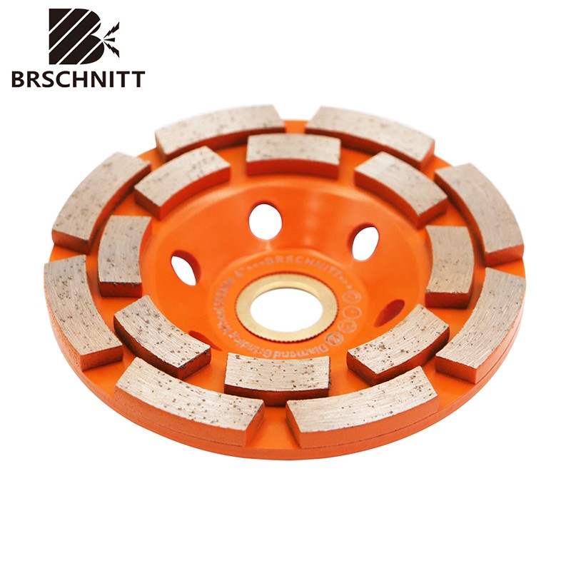 Diamond Double Row Grinding Cup Wheel for Concrete Masonry 4/4.5/5/7” BRSCHNITT