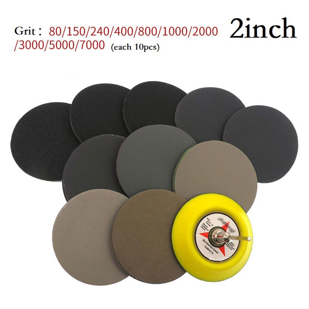 Wide Application 2 Inch Sandpaper Disc Set for Rust Removal and Paint Removal