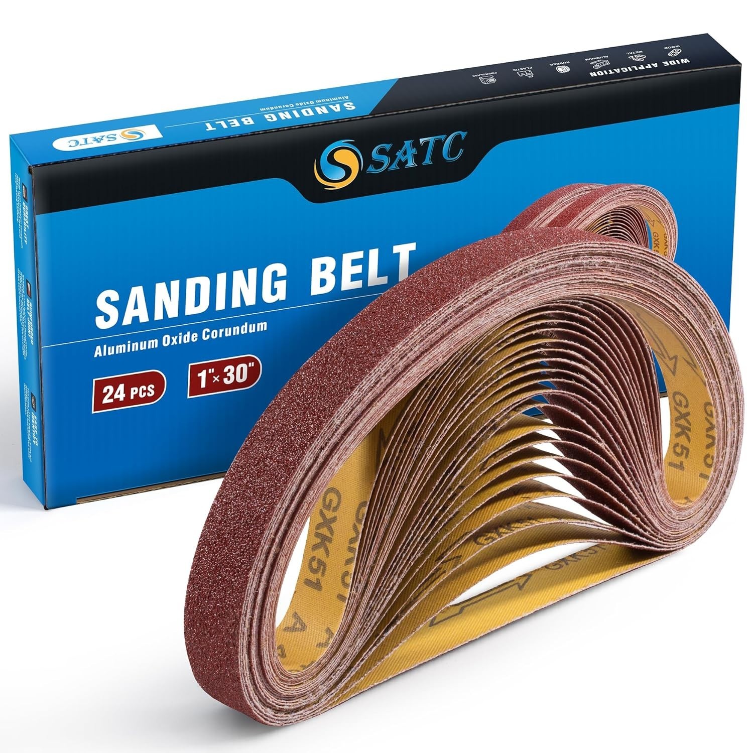 Complete 1×30-Inch Sanding Belt Collection – 4 Each of 6 Grits for Professionals