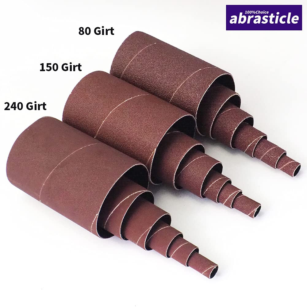 18 Pack Spindle Sander Sleeves, Sanding Sleeves for Oscillating Sander, 80 150