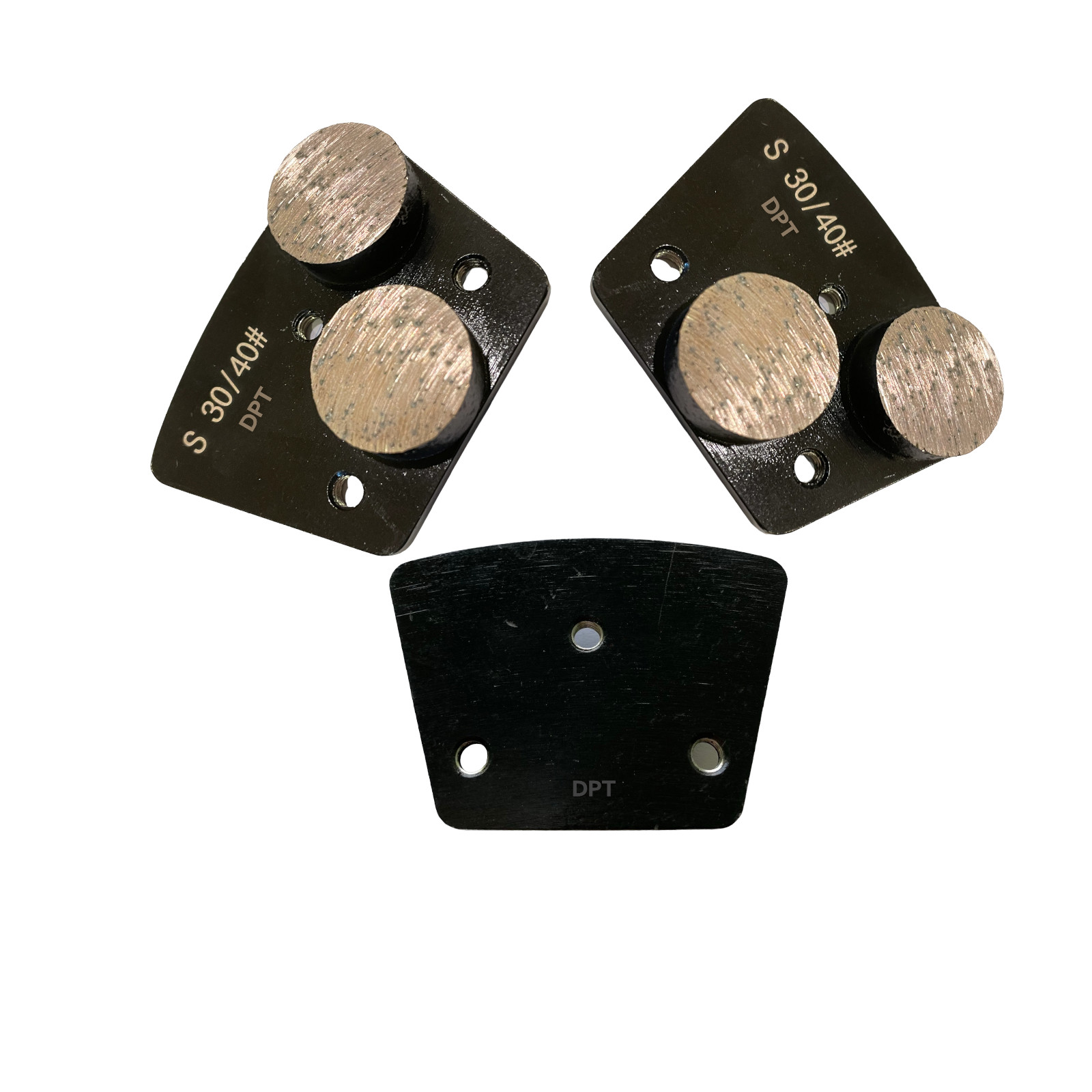 3 Pack Trapezoid Grinding Discs For Bolt on Concrete Grinders Soft Bond 30 Grit