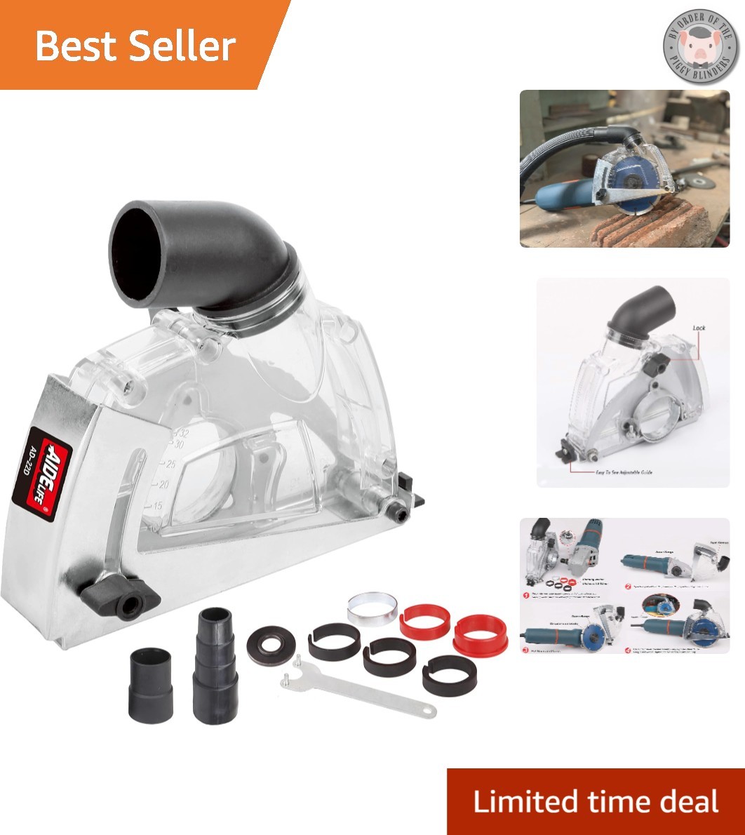 Dust Collection Guard for Angle Grinders 4.5-5 Inch – Toolless Design