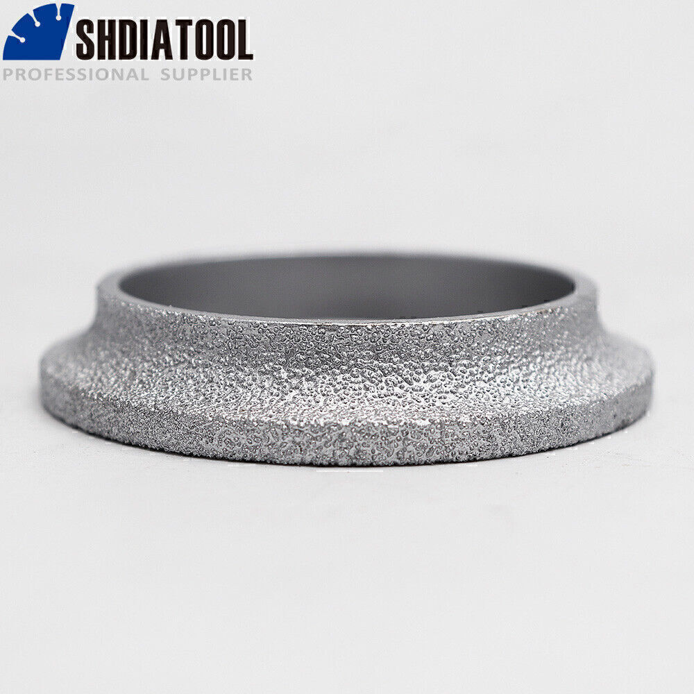 Vacuum Brazed Diamond Grinding Wheel Demi-Bullnose Edge Profile Dia 75mm