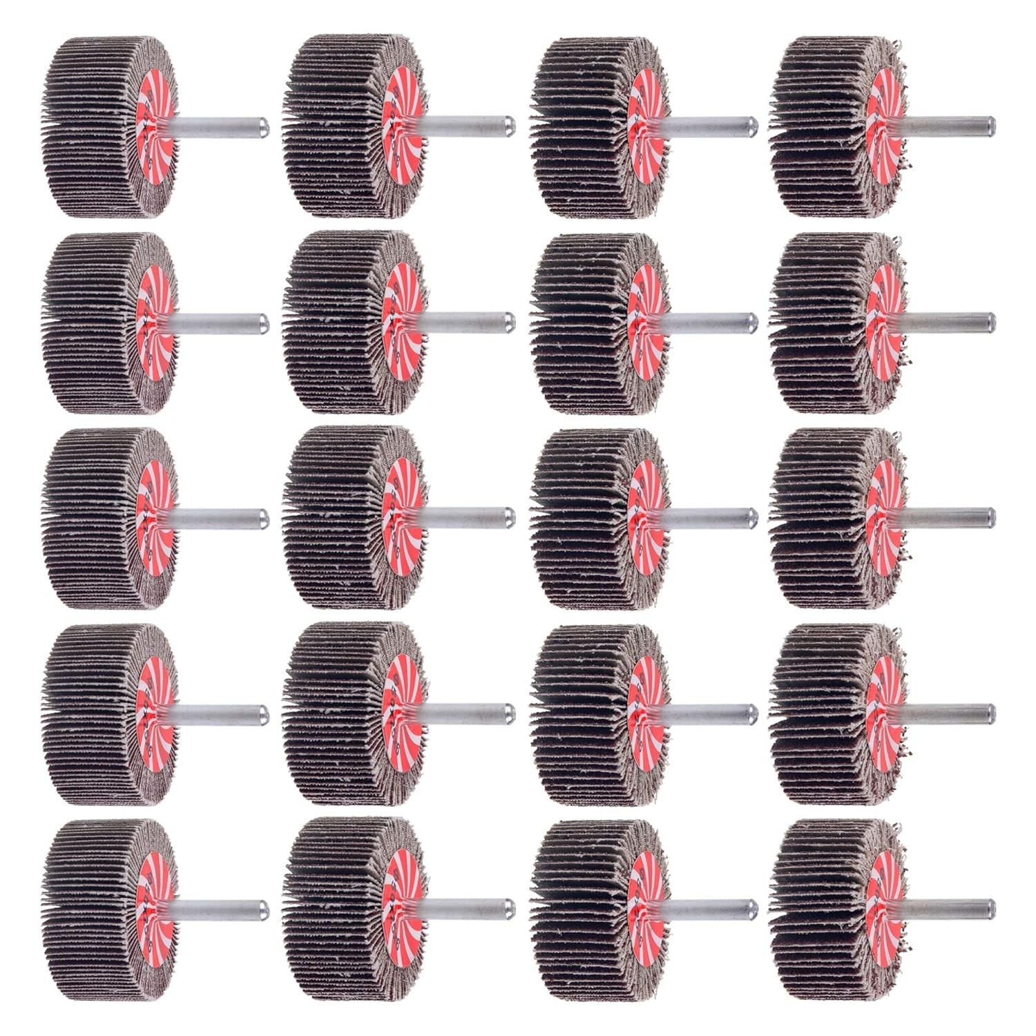 Abrasive Flap Wheel Sander Set 20 Pack Drill Flap Wheels for Metal Wood