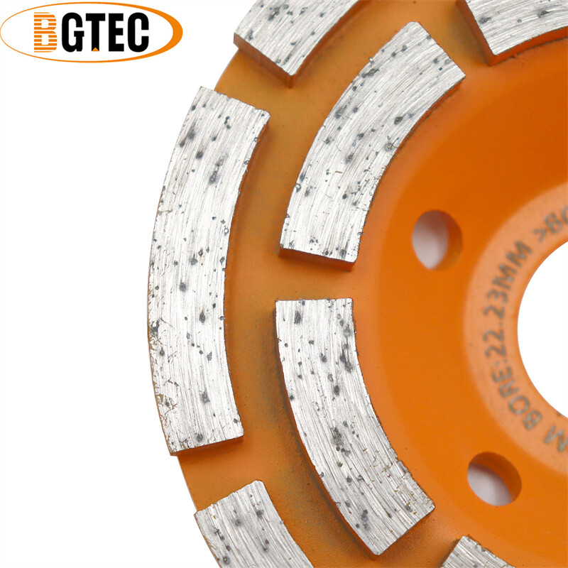 Diamond Row Grinding Cup Wheel Polishing Disc for Concrete Marble Granite 5 inch