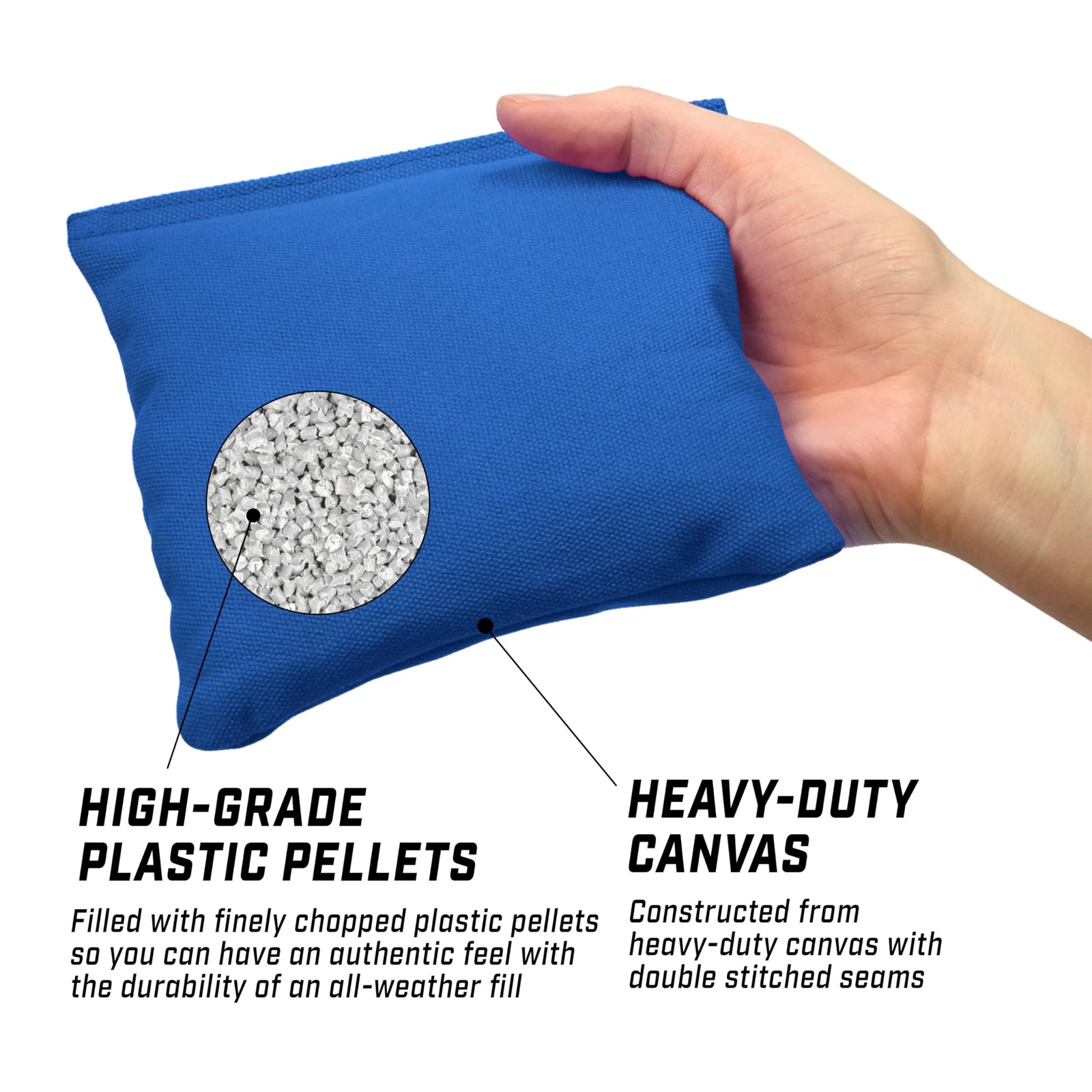GoSports Official Regulation Cornhole Bean Bags Set (8 All Weather Bags) – Red a