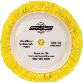 7.5″ dia. X 1.5″ 50% Wool / 50% Acrylic blend 4 ply twisted yarn grip pad