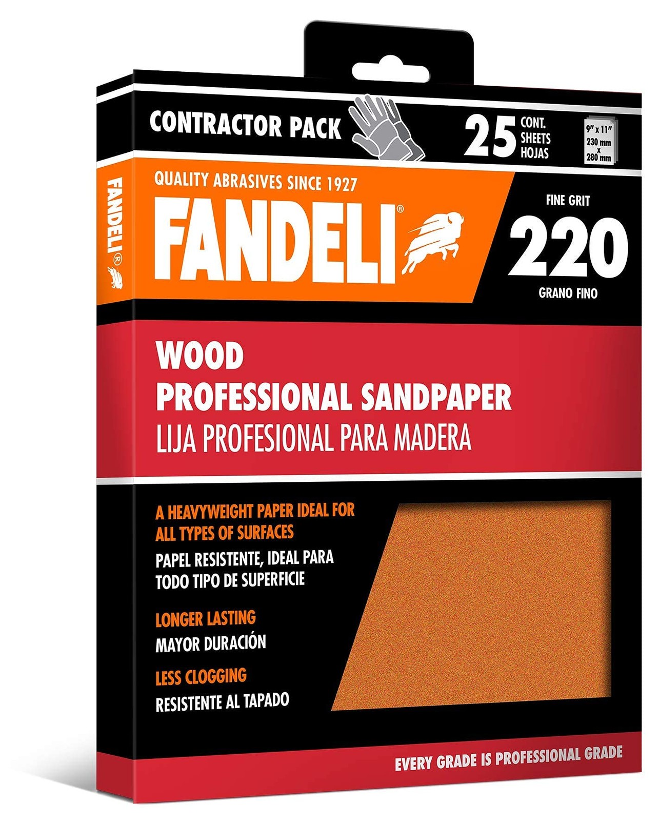 | Wood Sanding Paper | 220 Grit | 25 Sheets of 9” x 11” | Sanding Wood by H…