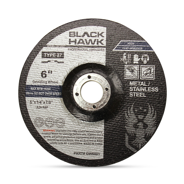 10 Pack – 6″ x 1/4″ x 7/8″ Metal Grinding Wheels T27 Discs for Angle Grinders