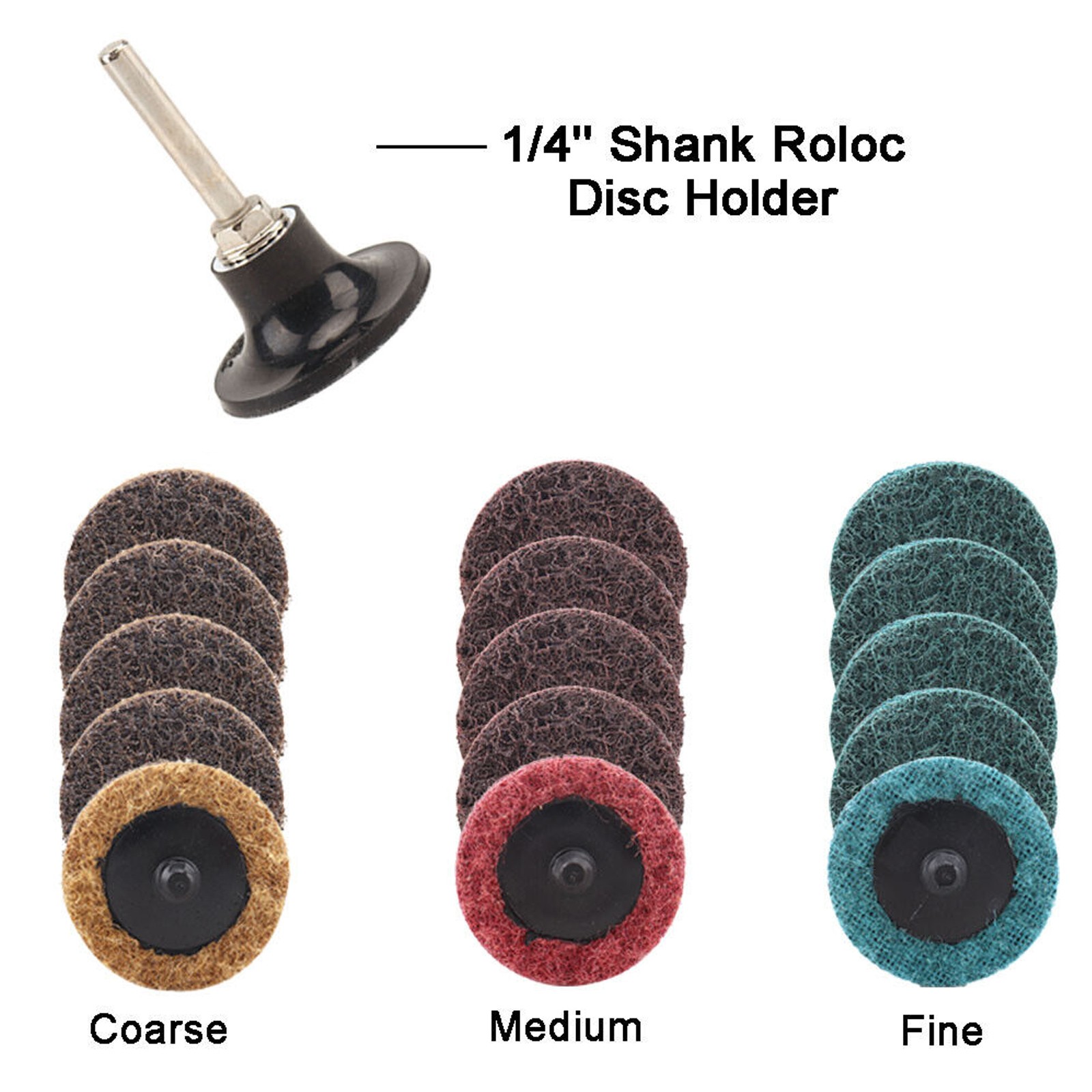 34Pcs/79Pcs Cleaning Conditioning Roll Lock Surface Polishing Sanding Discs