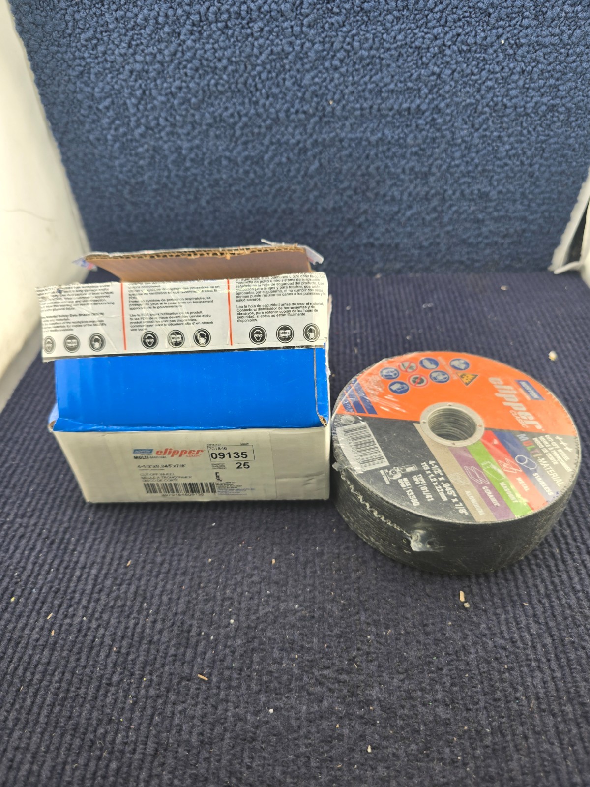 (QTY 25) Norton 701846 09135 Abrasive Cut-Off Wheels 4-1/2″ x 0.045″ x 7/8″