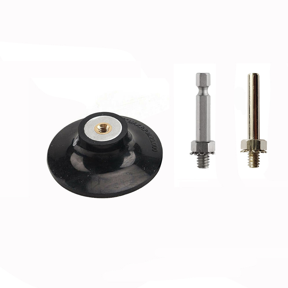 1/3Pc 1/2/3″ Type R Roll-On Sanding Disc Rubber Backing Pad Holder Mandrel