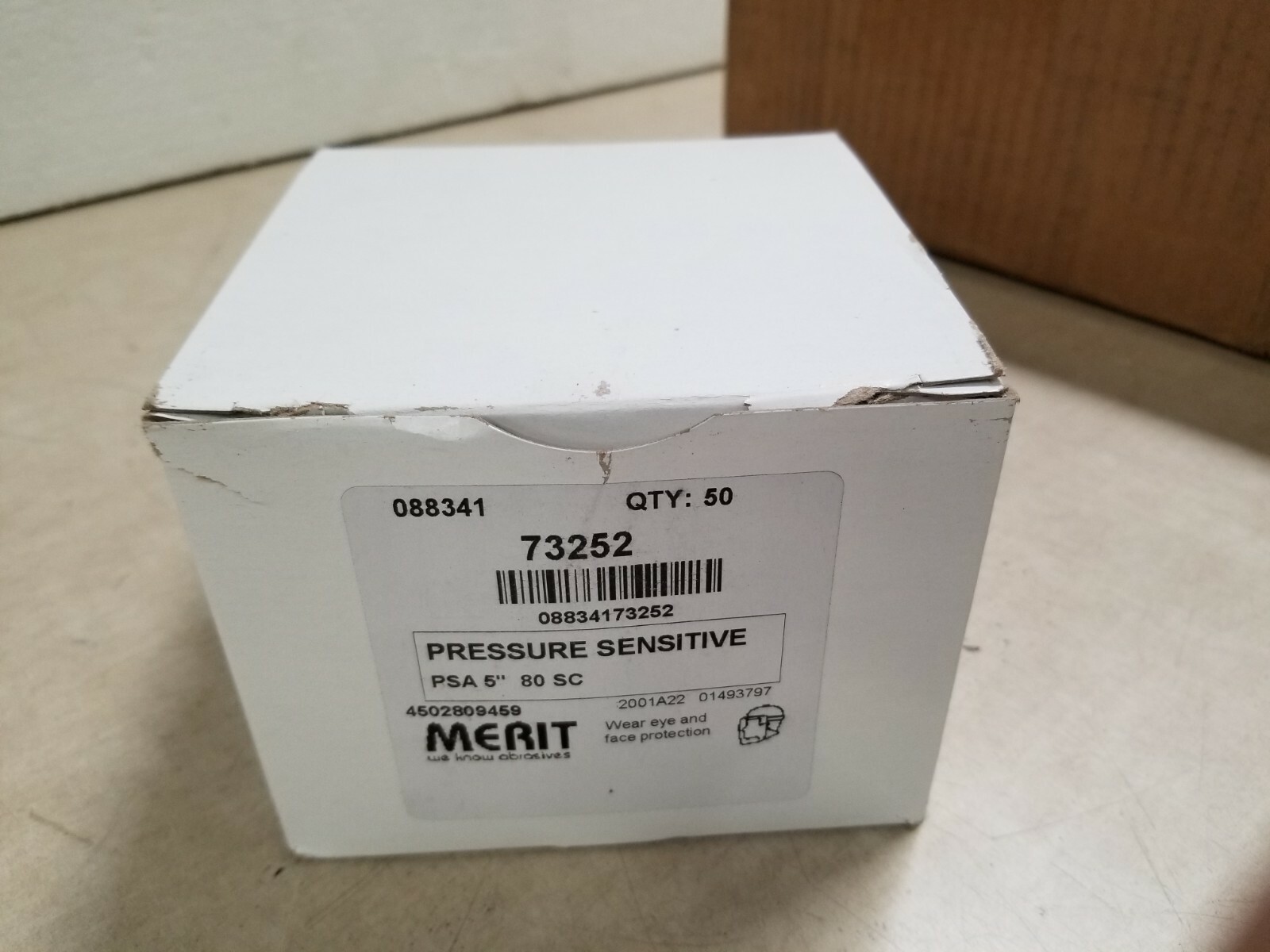 Lot of 50 – Merit Abrasives Discs 088341 PSA 5″ 80 SC