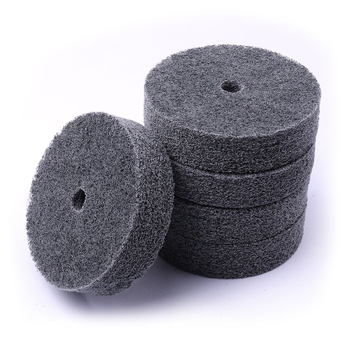 5Pcs 3 Inch Fiber Buffing Wheel, Deburring Wheels Quick Changed Replacement