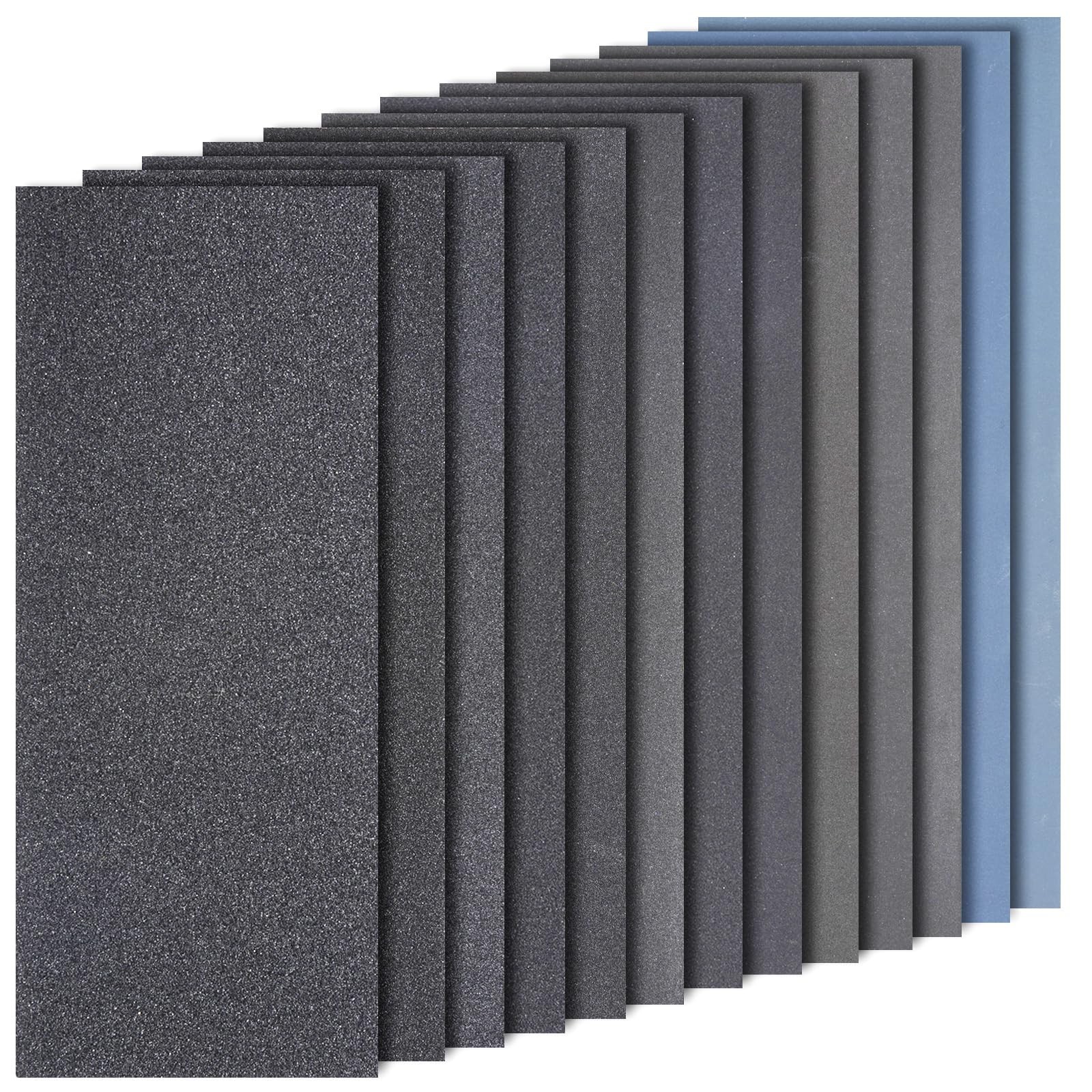 Sand Paper Assortment, 52 Sheets Assorted Grits 120/150/180/240/320/400/600/8…