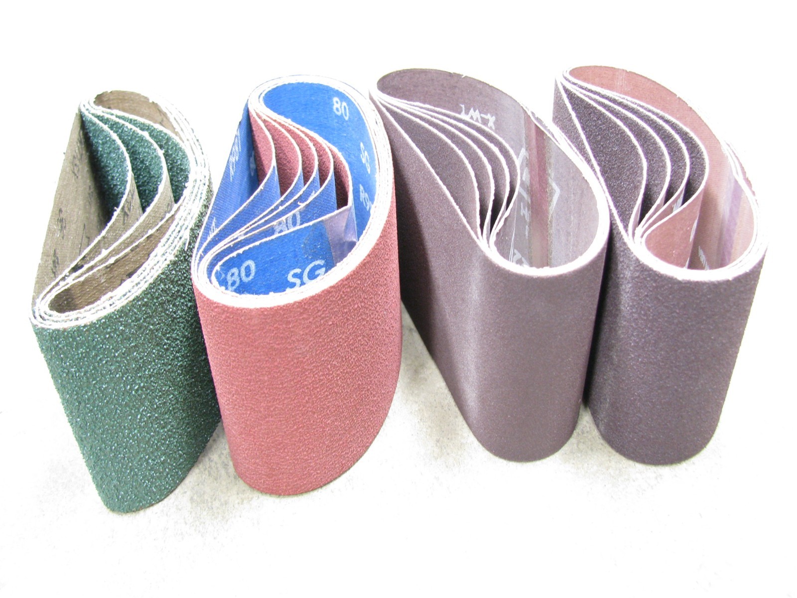 20 Pack 3-1/2 x 16 Inch Abrasive Sanding Belts Kit – 36 60 80 120 Grit