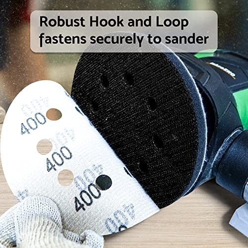 5 inch Wet Dry Sanding Discs Hook & Loop pcs, 80 120 180 220 400 600 1000 54
