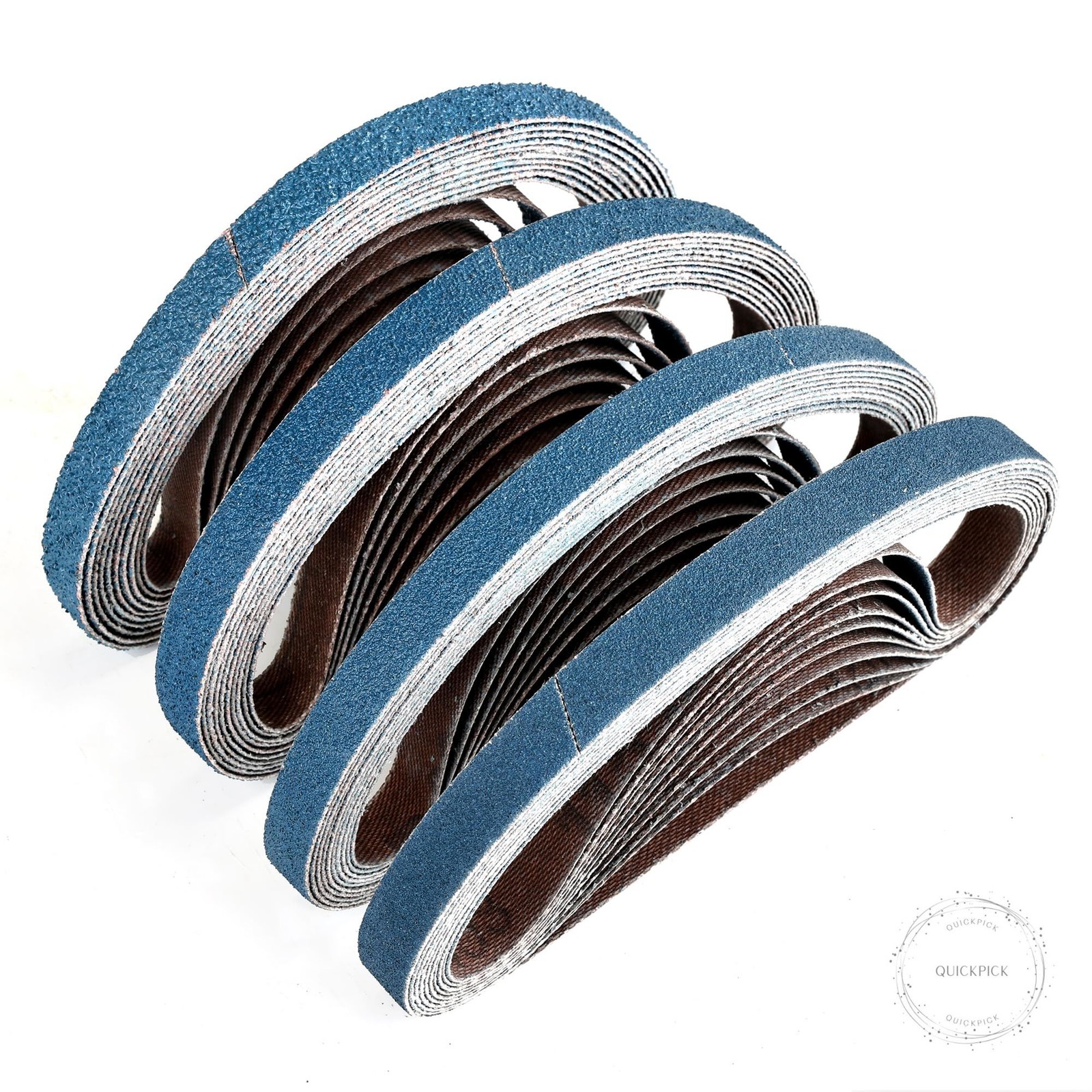 3/8 x 13 Inch Zirconia Sanding Belts 40Pcs 10 Each of 40/60/80/120 Assorted Grit