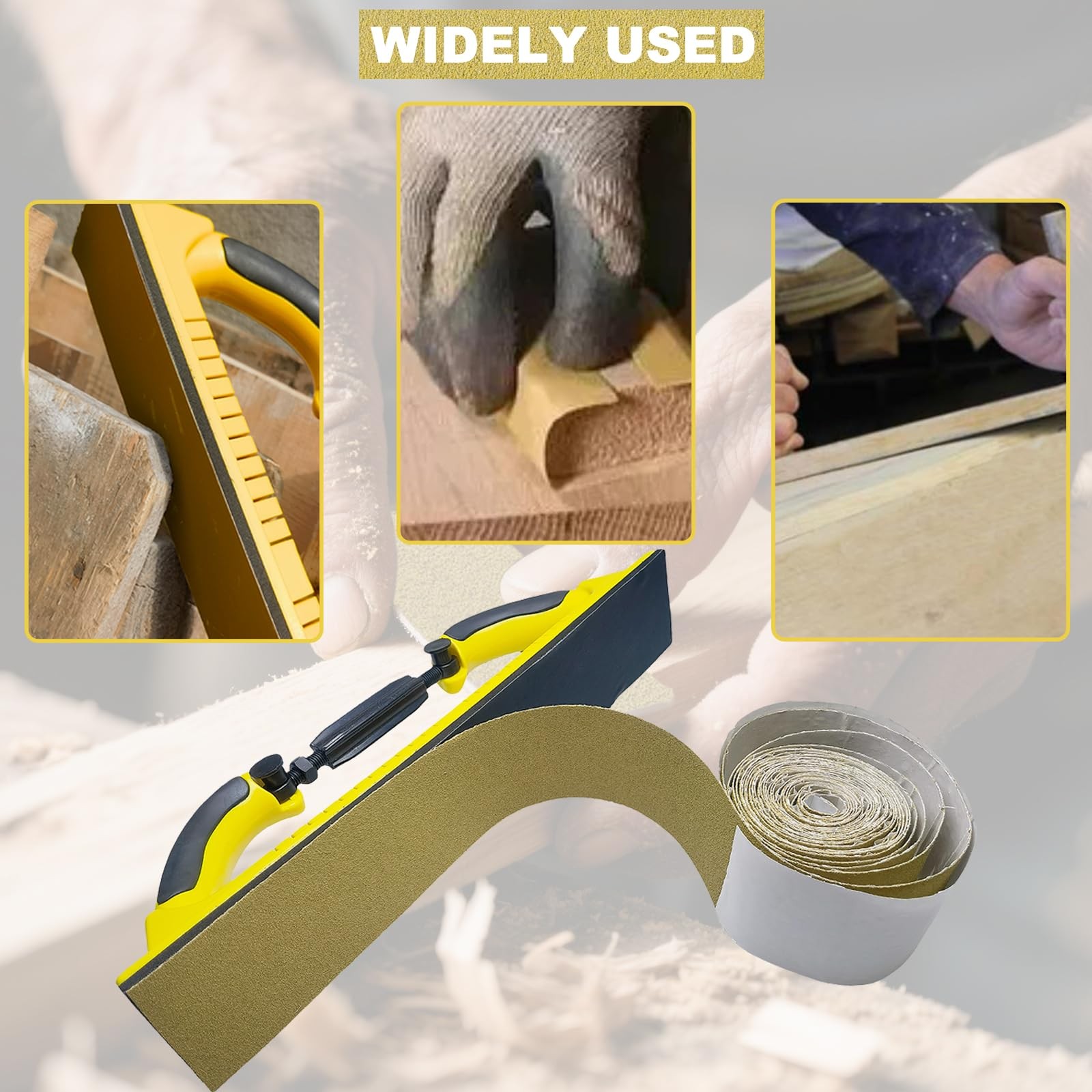 Total 20 Yards 23/4″ Wide PSA Continuous Sandpaper Roll Kit 80, 120, 220, 32…