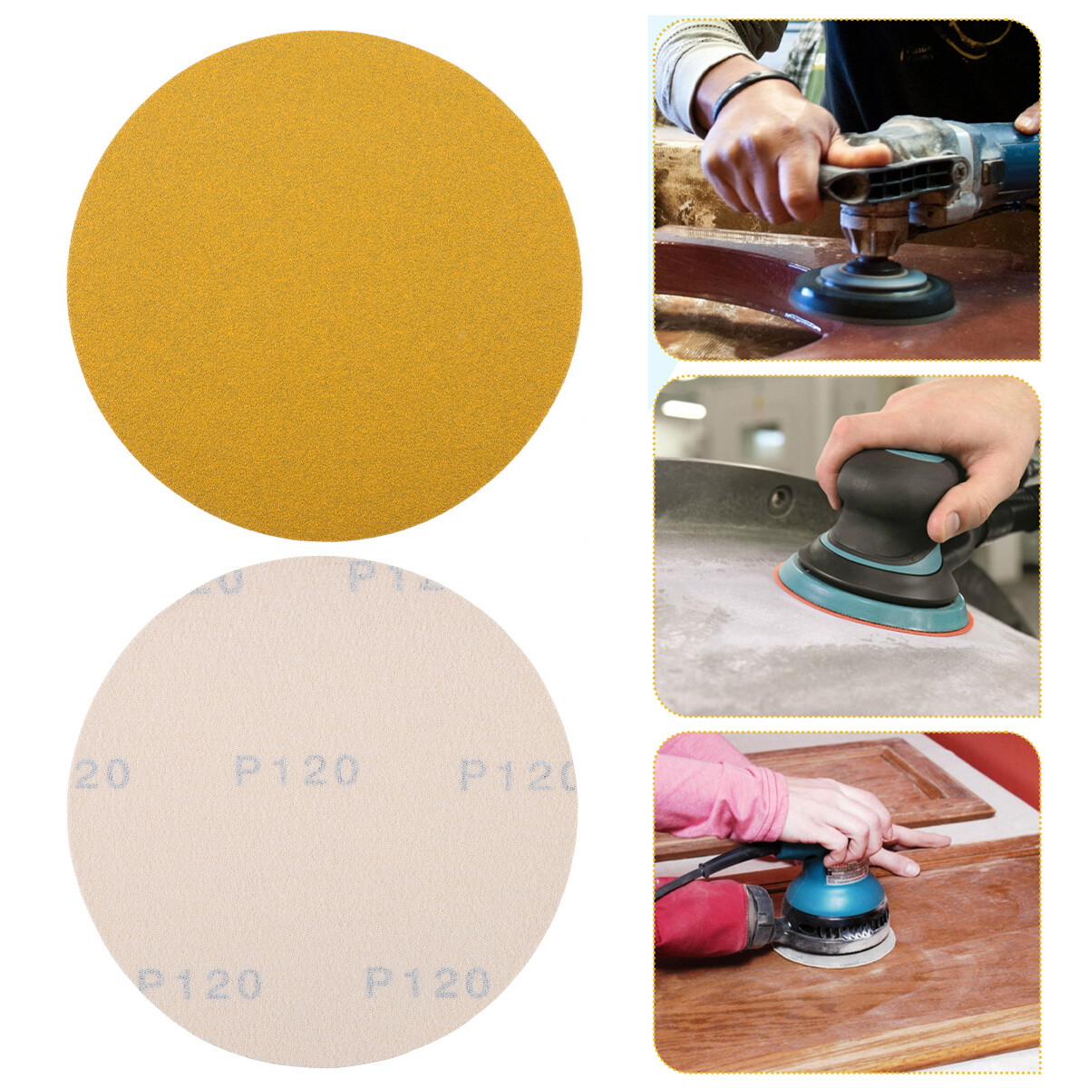 6 inch PSA Sanding Disc Sandpaper 100 Roll 40-800 Grit Sand Paper