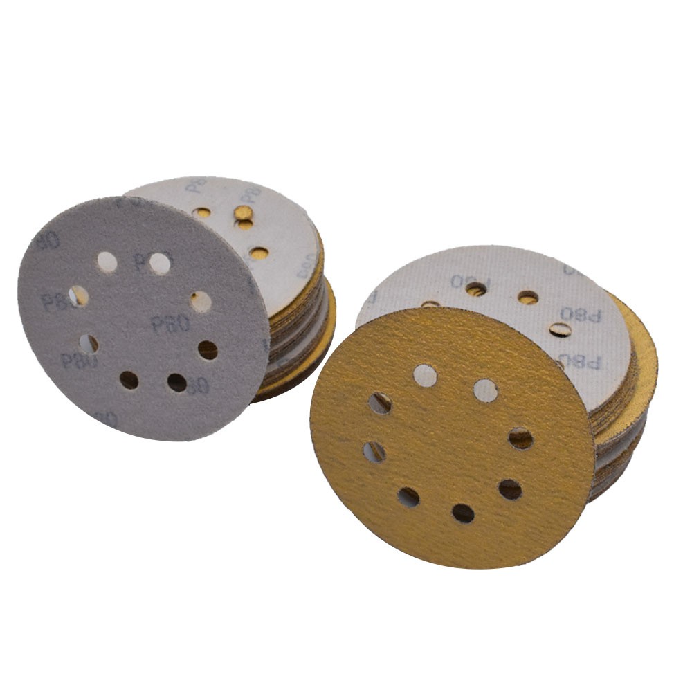 100 Pieces Orbital Sander Sandpaper Discs 5-Inch 8-Hole 80 Grits Sanding Discs