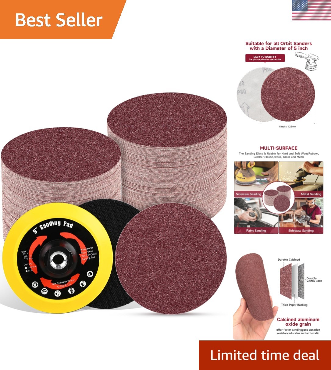 Durable 70PTC Aluminum Oxide Sanding Discs – Perfect for All Your Sanding Needs