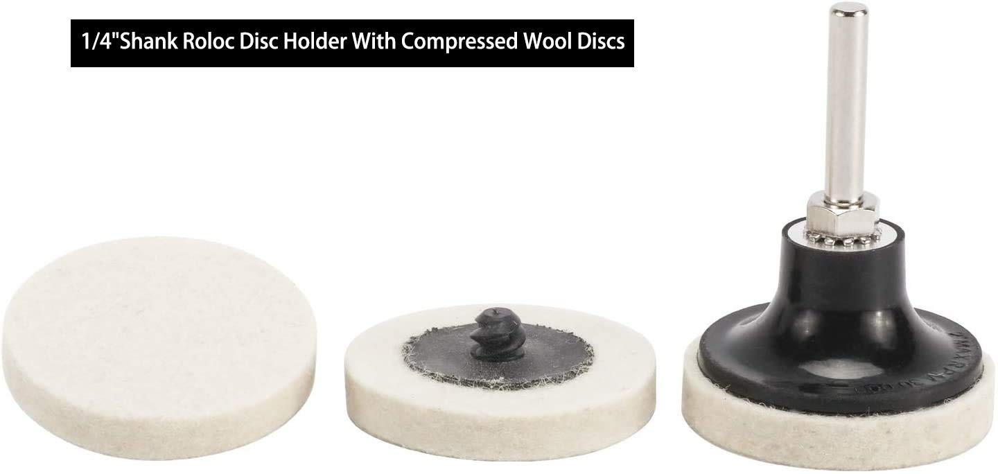 30 Pcs of 2″ Commpressed Wool Fabric Quick Change Disc Polishing 2 inches
