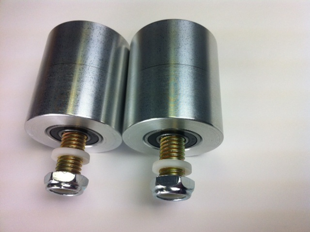Belt grinder wheels for 2×72″ knife grinders Set of 2 wheels with bolt axles