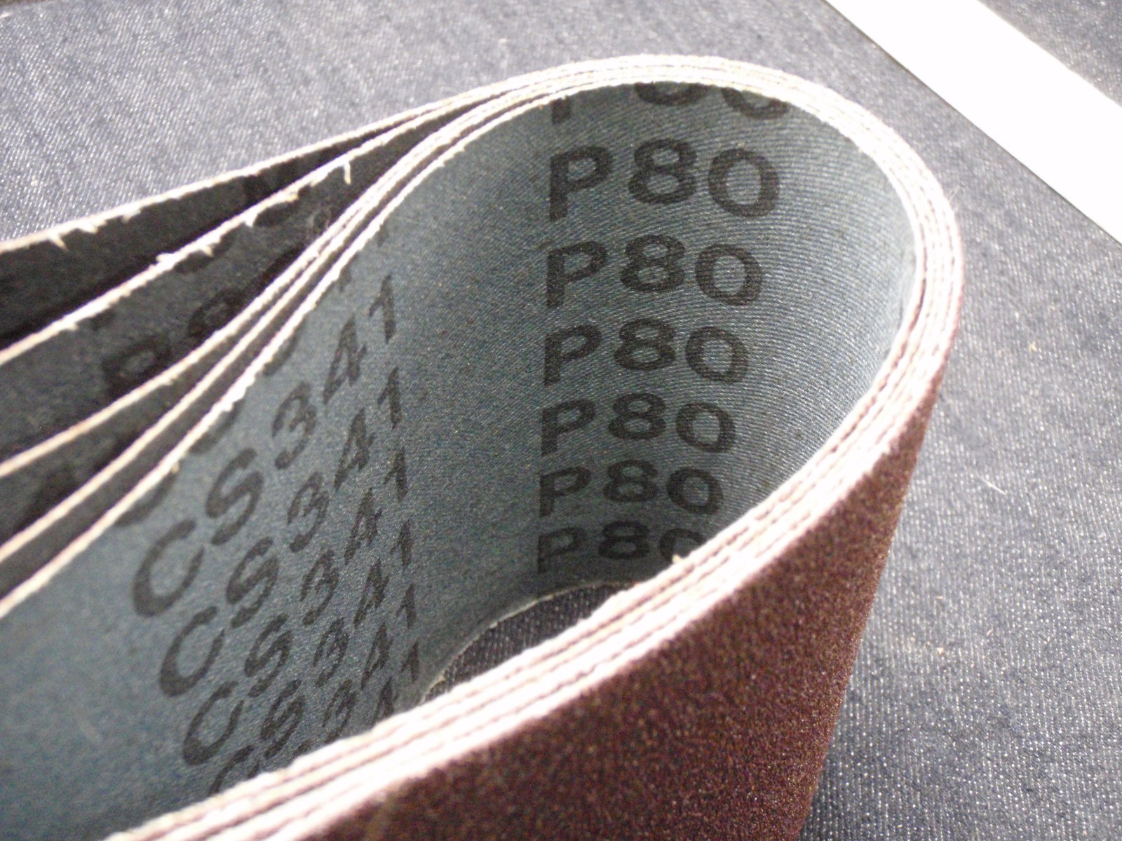 4 X 24 Aluminum Oxide Sanding Belts (lot of 55, various grits)