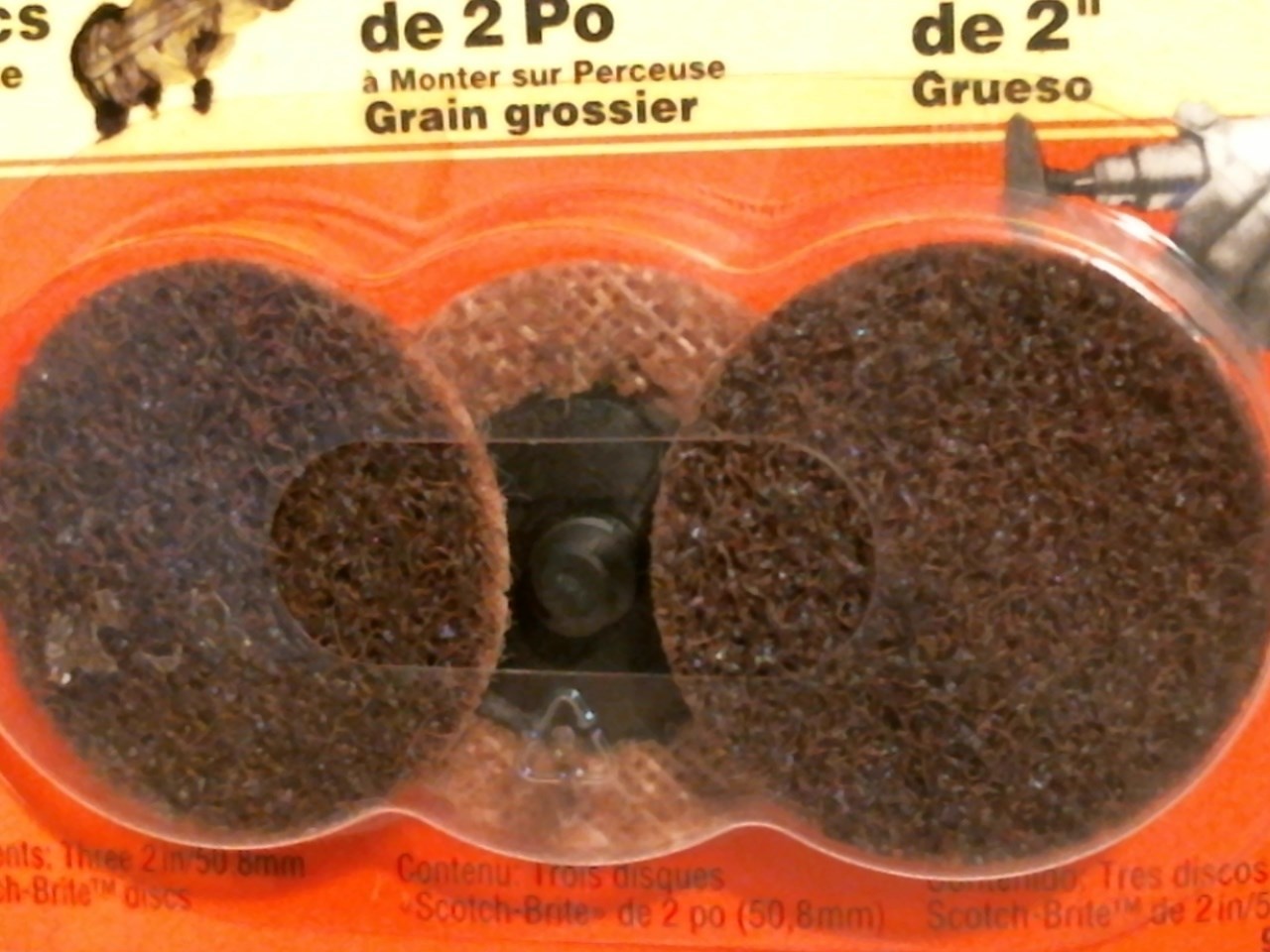 3M 9106NA Drill Mounted 2″ Stripping Discs Course, 3pk, FREE SHIP