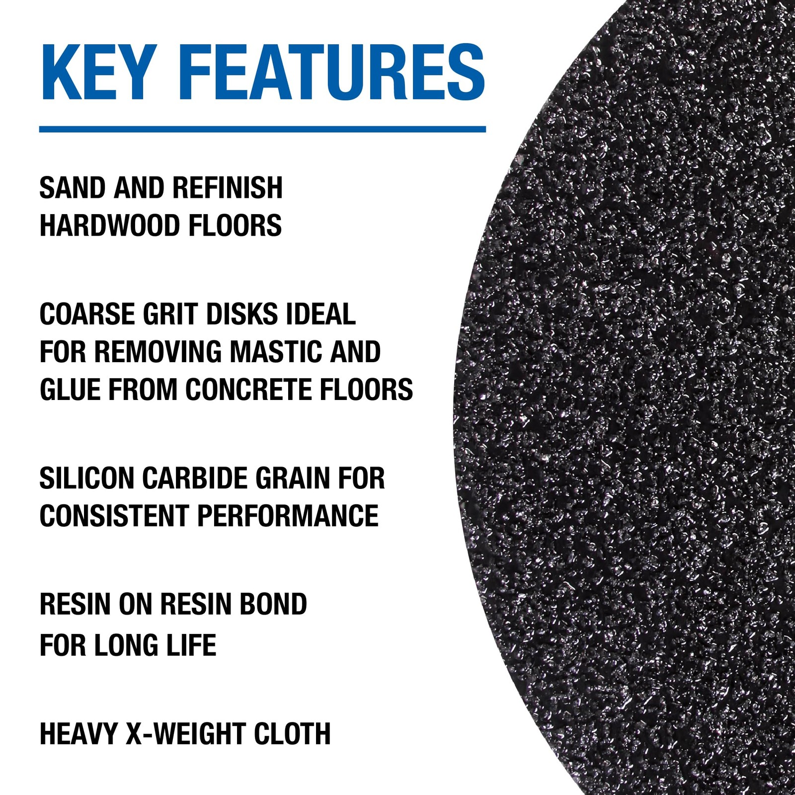 Mercer Industries 427020 Silicon Carbide Floor Sanding Disc, 17″ x 2″ Hole
