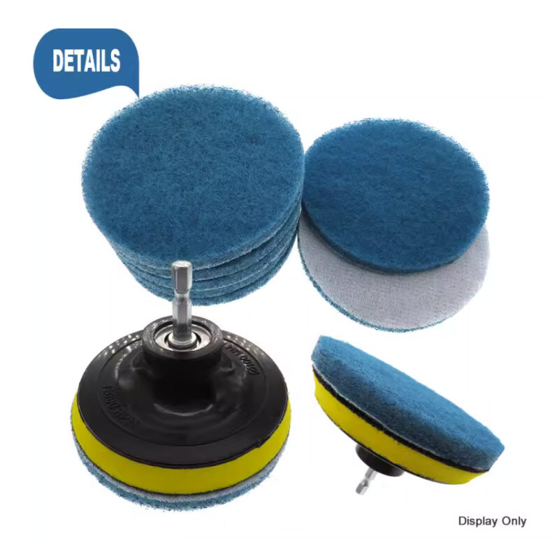 100mm Nylon Fiber Scouring Pads Hook & Loop Abrasive Cleaning Pads 240-3000 Grit