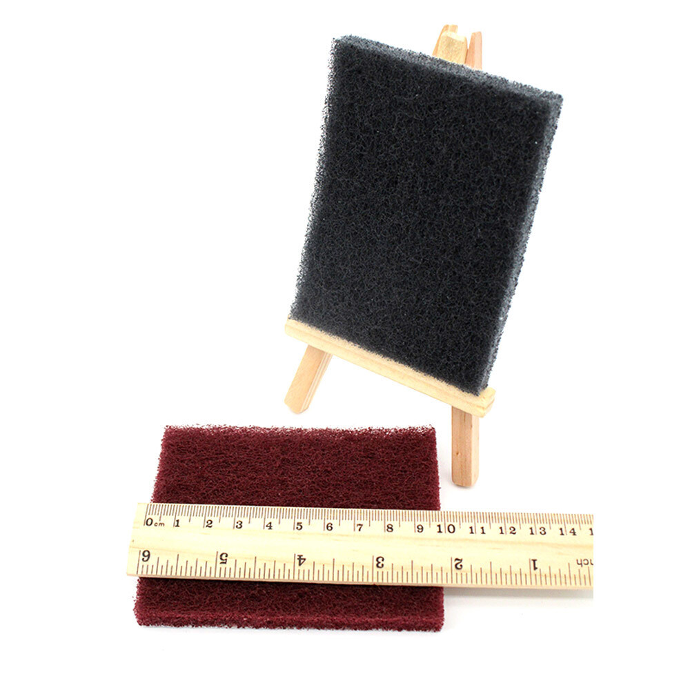 75x100mm Scour Scouring Pads Grit 240-800 Hook & Loop Cleaning Scrubber Polished