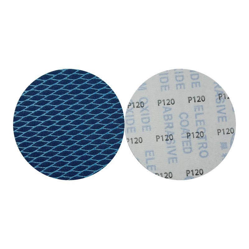 100pcs 125mm Eccentric Sanding Discs Hook and Loop Sandpaper Blue without Holes