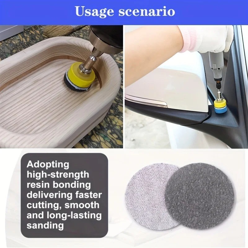191Pcs 1 inch Sanding Discs 60-10000 Grit for Drill Wet Dry Hook Loop Sandpaper