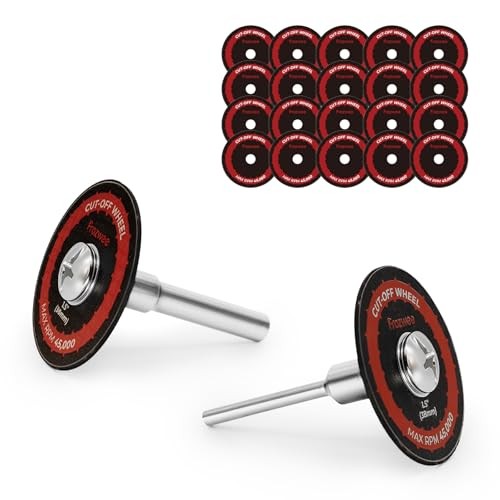 20 Pack 1.5″ Cut Off Wheels with 2 Shank(1/4″ Mandrel+1/8″ 1.5″20Pcs