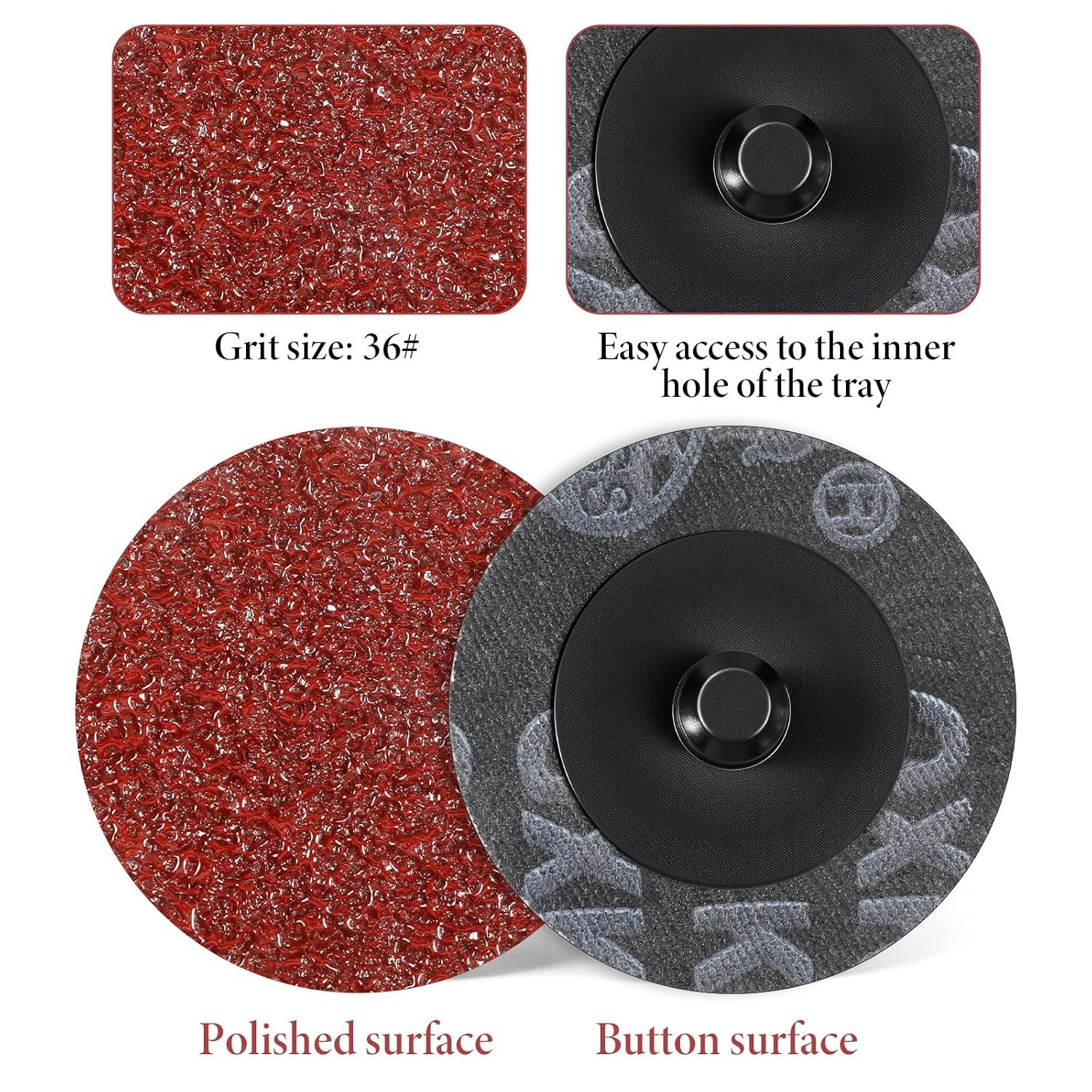 150 Pcs 2 Inch 36 Grit Die Grinder Sanding Discs Sanding Discs 150 Count 2