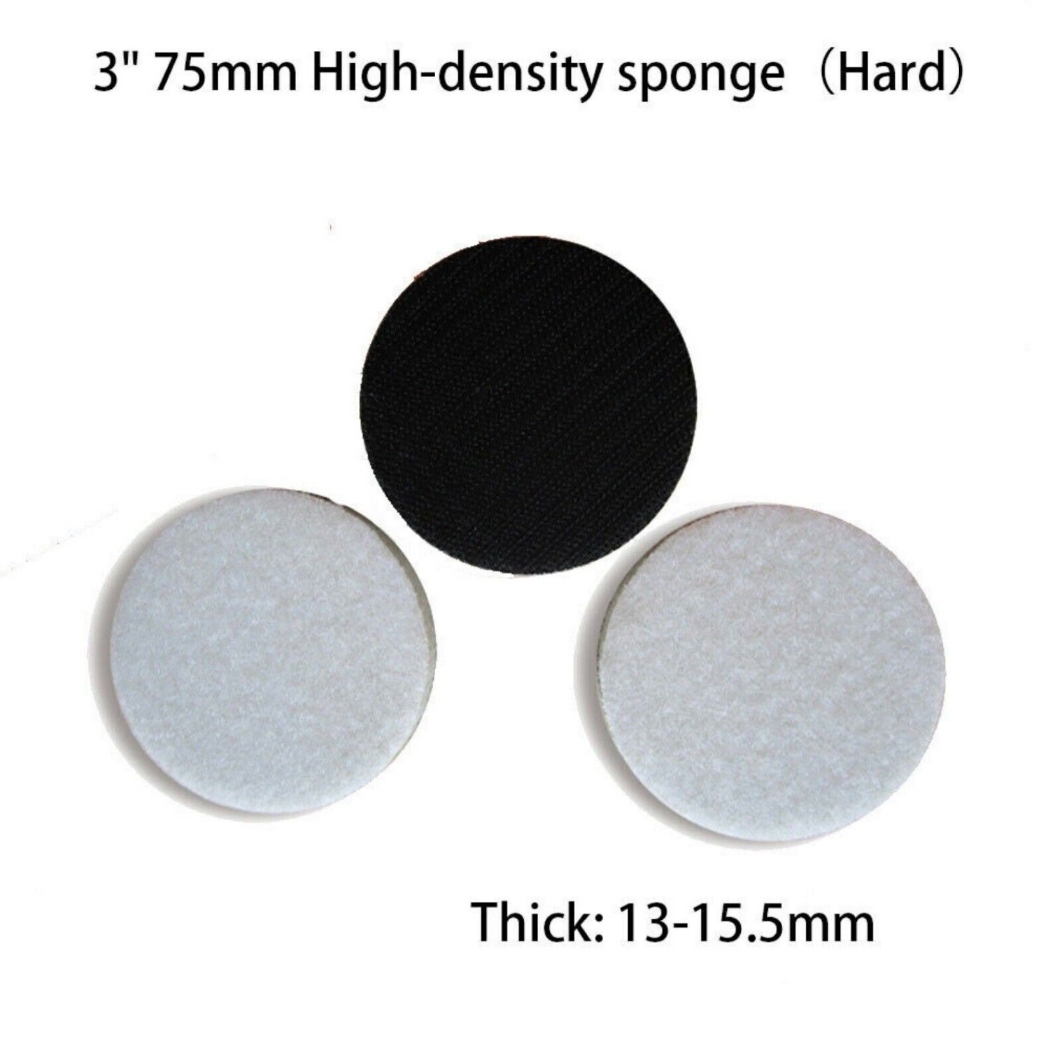 3 in Hook & Loop Sponge Foam Interface Buffer Backing Pad 75mm Sanding Polishing