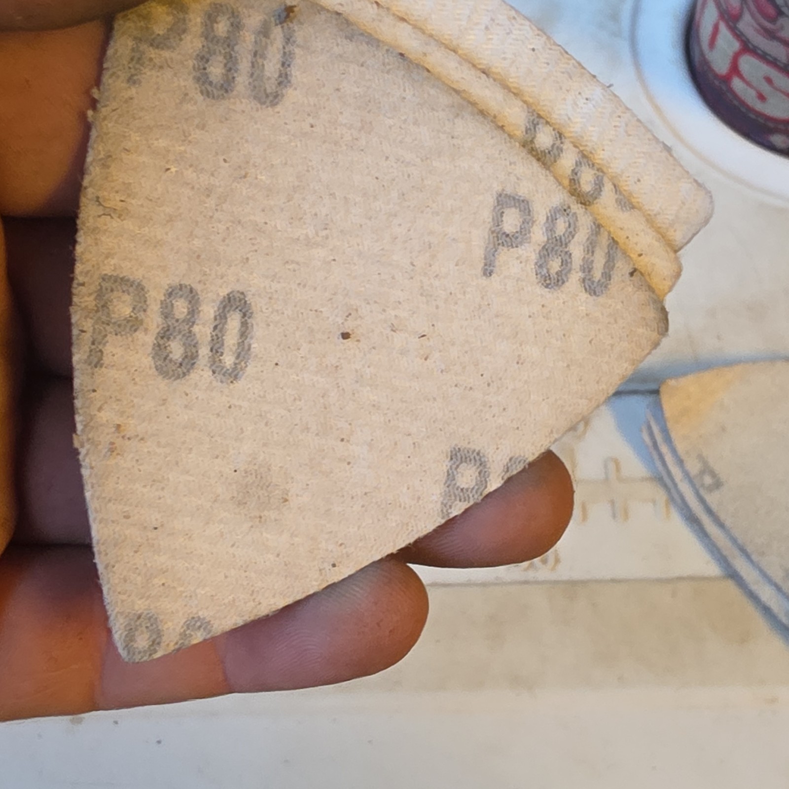 Triangular Sanding Discs Lot P80 P100 Coarse Brown for Sander Grinding/Sanding