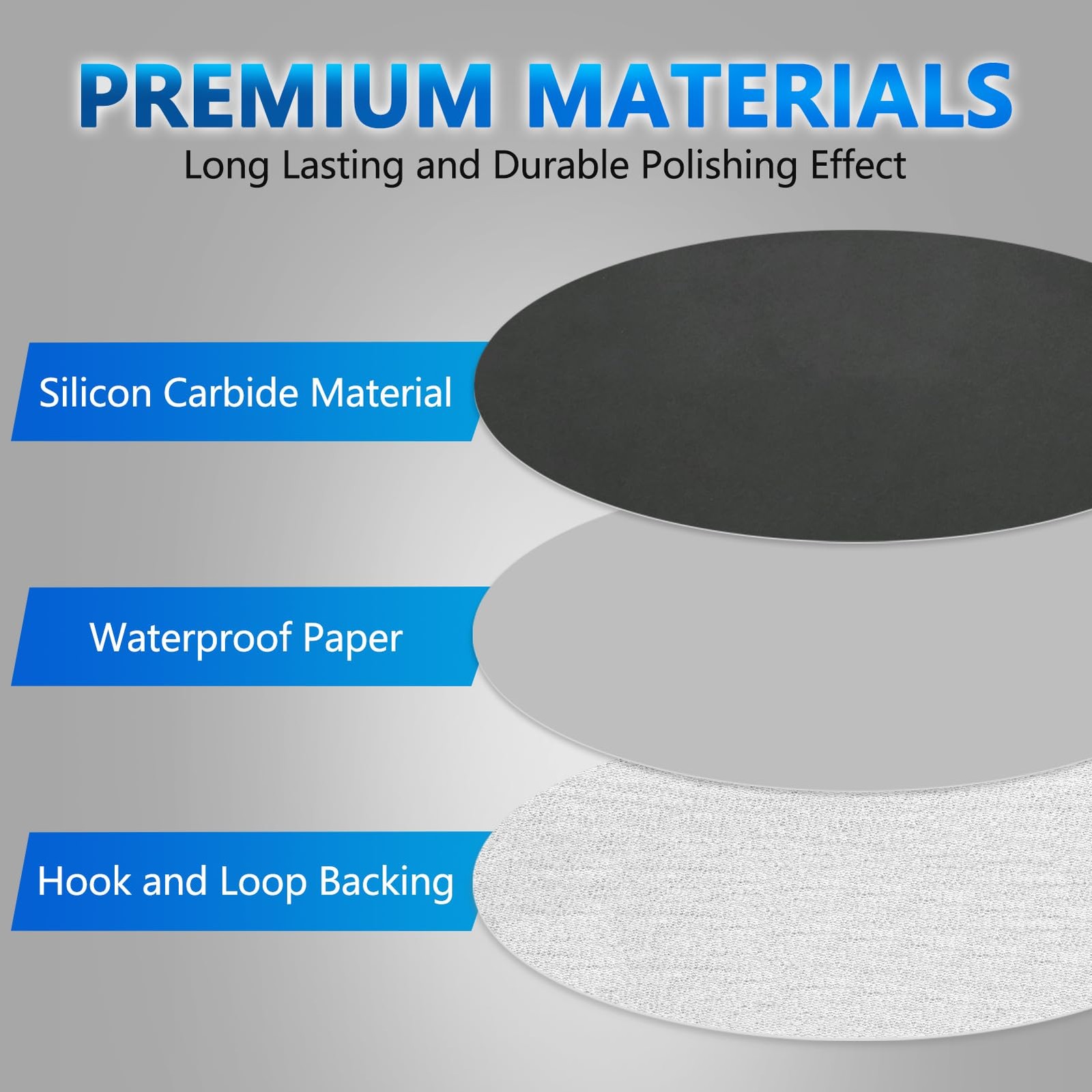 VIBRATITE 70PCS 5 Inch Hook & Loop Sanding 5 (400-3000 Grit), Assorted