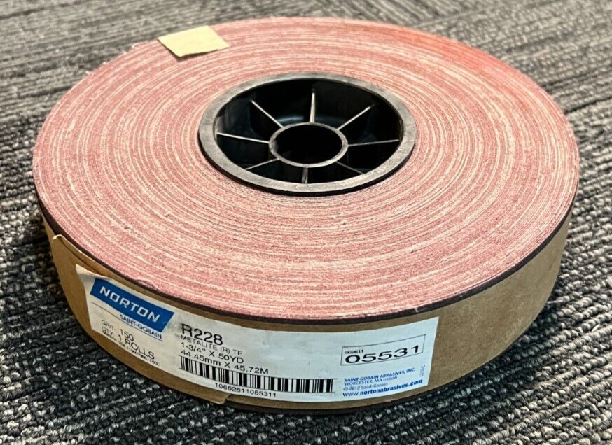 Norton Saint-Gobain Metalite Sanding Belt 1 3/4″ x 50 yards R228 150 Grit