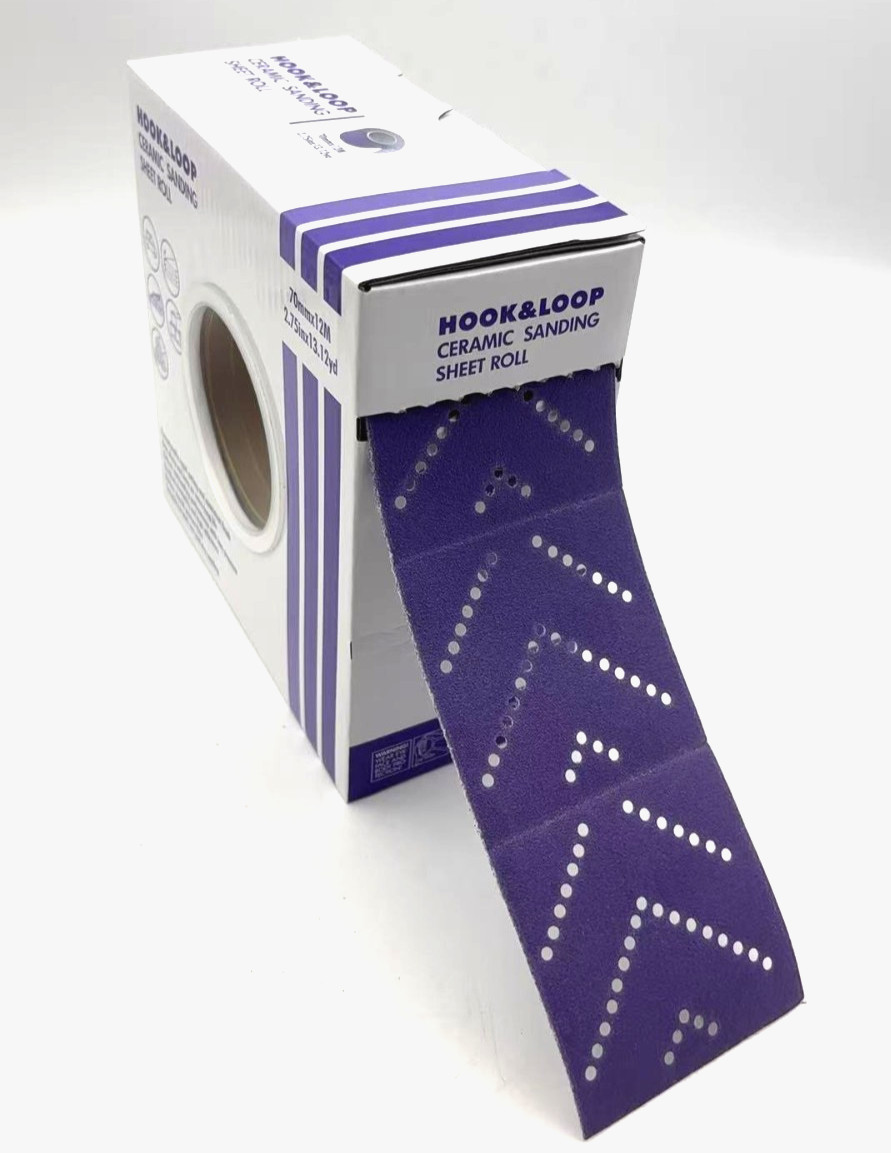 70mm×12m Ceramic Automotive Sanding Roll For Coating Removal ‎P180 Fast Shipping