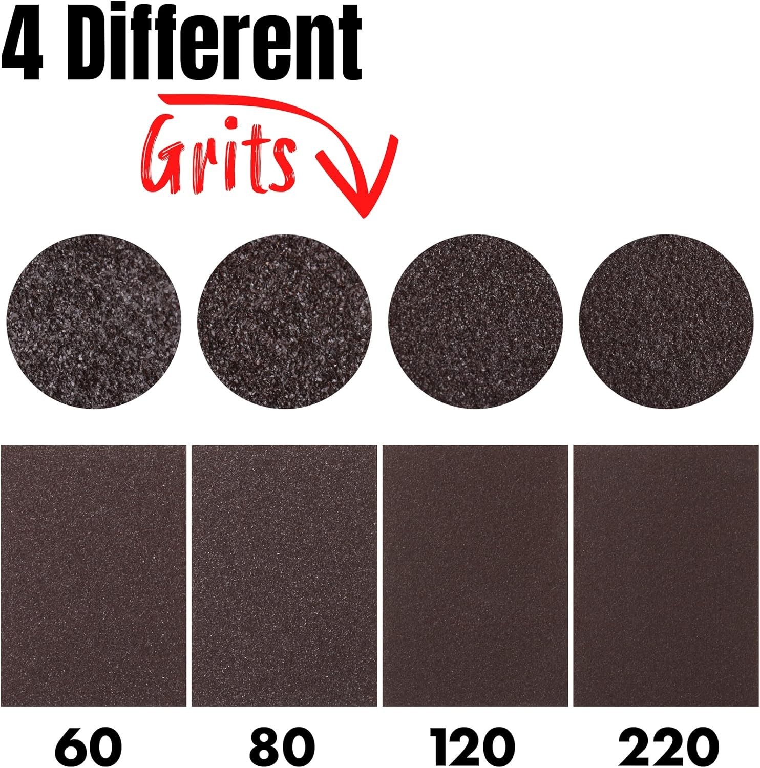 High-Density Sanding Sponges, 4-Pack for Wood, Metal, and Drywall Perfection