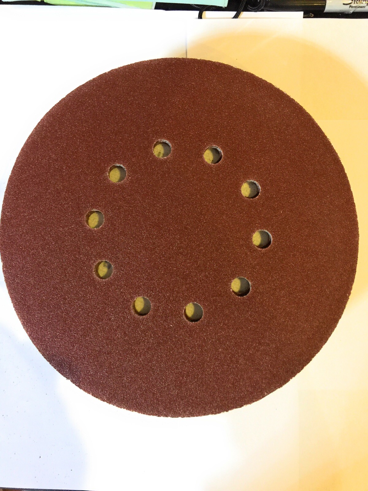 9-inch 50 Pieces 10 Holes 150 Grit Sanding Discs Sander Paper for Drywall Sander